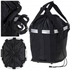 Bicycle basket front cover foldable click black