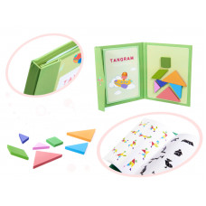 Magnētiskā mīklu grāmata bērniem 3D tangrammas bloki