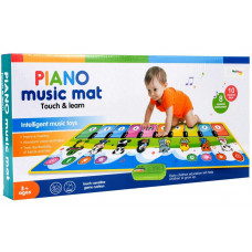 Interactive piano music mat with recording