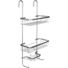 Malatec Wall-hung shower shelf - silver (15464-uniw)