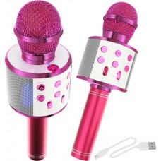 Karaoke mikrofons — rozā (16805-uniw)