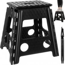 Folding stool black and white 39cm (15917-uniw)