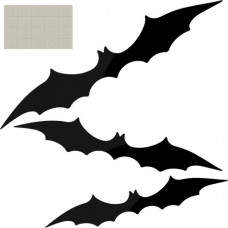Bat - decoration set of 3 pcs (16897-uniw)