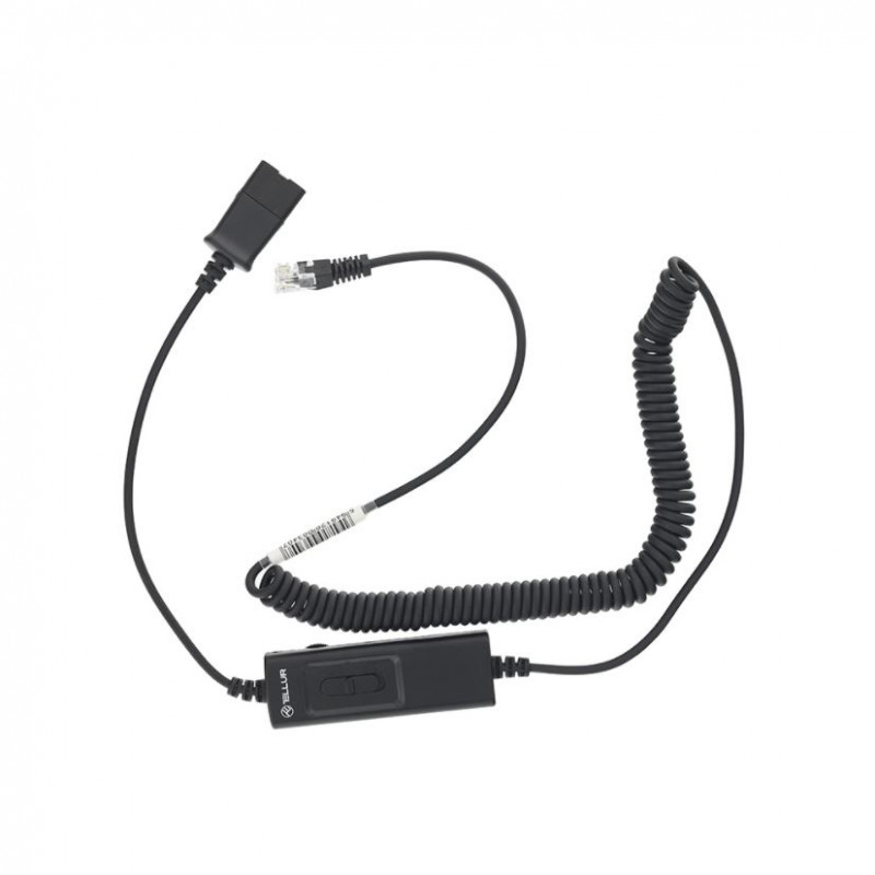 Tellur QD to RJ11 adapteris kabelis + universāls konektors, 2.95m max melns