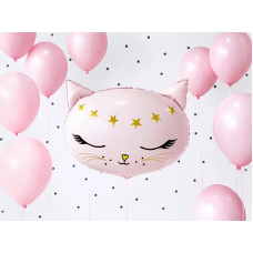 Folijas balons,kaķis,rozā 48cm x 36cm