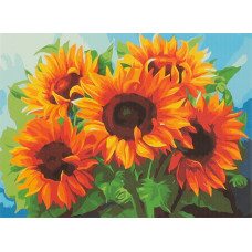Image painting by numbers 40x50cm sunflowers