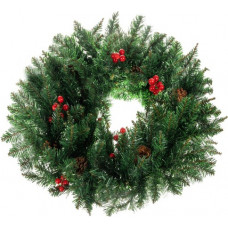 Christmas Decoration Door Wreath Decorative Ornamental Ornament 60cm Thick XXL (16944-uniw)