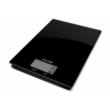 Salter 1170 BKDR Ultra Slim Glass Digital Kitchen Scale - Black