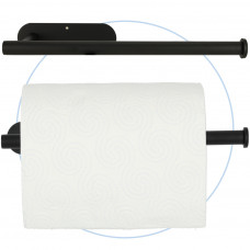 Toilet paper towel holder black
