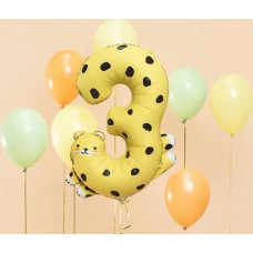 Folijas balona numurs "3" - Gepards 55x75 cm