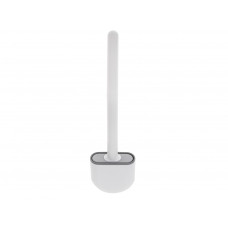 Silicone toilet brush with container white