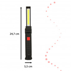 Garāžas lukturītis USB COB magnēta uzlādējams akumulators 1200 mAh 200 lm