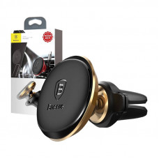 Baseus Magnetic Air Vent Car Mount Holder with cable clip Gold
