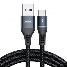 Remax Cable USB-C Remax Colorful Light, 1m, 2.4A (black)