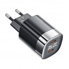 Toocki 2x USB-C, GaN 35W charger (black)
