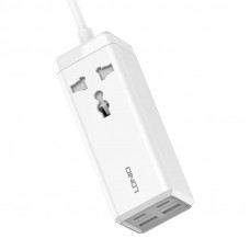 Ldnio Power strip with 1 AC socket, 2x USB, 2x USB-C LDNIO SC1418, EU/US, 2500W (white)
