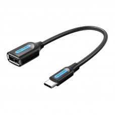Vention Adapter OTG USB-C 2.0 male to female USB-A Vention CCSBB 0.15m (Black)