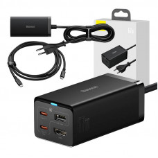 Baseus Wall charger Baseus GaN5 Pro 2xUSB-C + USB + HDMI, 67W (black)