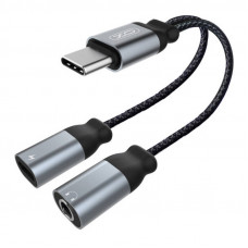 XO Audio adapter Type-c to Type-c + Jack 3.5mm XO NBR160B Bluetooth transfer function (black)