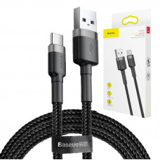 Baseus Cafule USB-C kabelis 2A 3m (melns+pelēks)