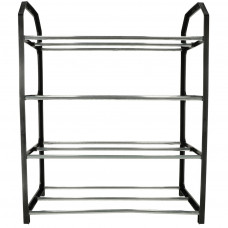 Shoe rack shelf rack 4 levels black