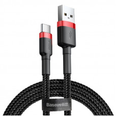 Baseus Cafule kabelis USB-C 2A 2m (sarkans+melns)