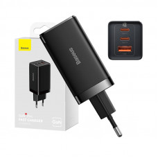 Baseus Wall charger Baseus GaN5 Pro 2xUSB-C + USB, 65W (black)