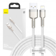 Baseus USB kabelis priekš Lightning Baseus Cafule, 2.4A, 2m (balts)