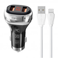 Ldnio C2 2USB Car charger + Lightning Cable