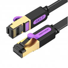 Vention Flat Network Cable UTP CAT7 Vention ICABL RJ45 Ethernet 10Gbps 10m Black