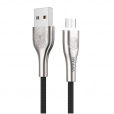 Vipfan USB to Micro USB cable Vipfan Fingerprint Touch Z04, 3A, 1.2m (black)