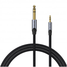 Audio kabelis 3,5 mm TRS līdz 6,35 mm BAUHJ 5 m pelēks