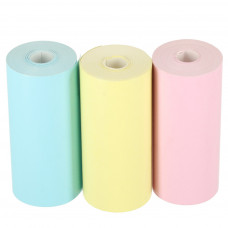 Rolls paper thermal cartridge for mini printer 5.7cmx3m 3 pieces colorful
