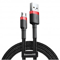 Baseus Cafule Micro USB kabelis 2.4A 1m (sarkans+melns)