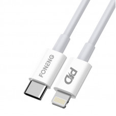 Foneng USB-C cable for Lighting Foneng X31, 3A, 2M (white)