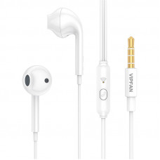 Vipfan Wired in-ear headphones Vipfan M15, 3.5mm jack, 1m (white)