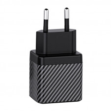 Invzi Wall charger INVZI GaN 2x USB-C, 45W, EU (black)