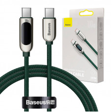 Baseus displeja kabelis no USB-C līdz USB-C 100 W 1 m (zaļš)