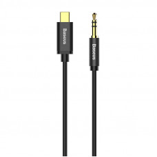 Baseus Yiven Audio kabelis USB-C līdz mini ligzdai 3,5 mm, 1,2 m (melns)