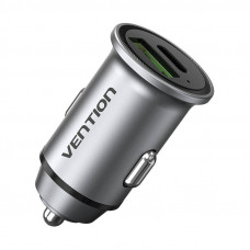 Vention Dual Port Car Charger USB-A, USB-C Vention FFBH0 18/20W Gray