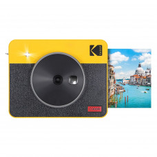 Kodak Mini Shot 3 - kvadrātveida retro momentkamera un printeris, dzeltens