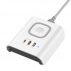 Budi Wireless charger Budi QC3.0 2xUSB 5V 2.4A (White)