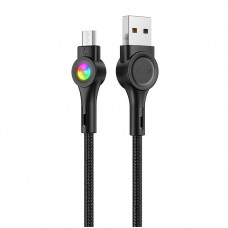 Vipfan USB to Micro USB cable Vipfan Colorful X08, 3A, 1.2m (black)