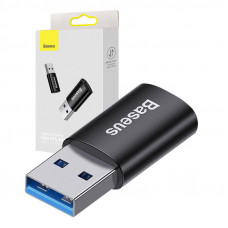 Baseus Ingenuity USB-A–USB-C adapteris OTG (melns)
