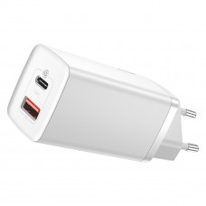 Baseus ātrais ceļojumu lādētājs Baseus GaN2 Lite USB+C 65W EU (balts)