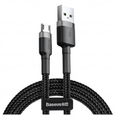 Baseus Cafule Micro USB kabelis 2,4A 1m (pelēks + melns)