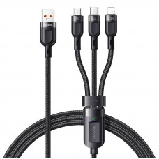 Mcdodo 3in1 USB to USB-C / Lightning / Micro USB Cable, Mcdodo CA-0930, 6A, 1.2m (Black)