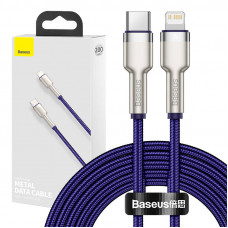Baseus Cafule sērijas USB-C kabelis priekš Lightning, 20 W, 2 m (violeta)