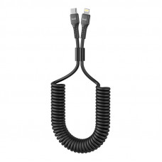 Budi USB-C to Lightning spring cable Budi, 1.8m, 20W