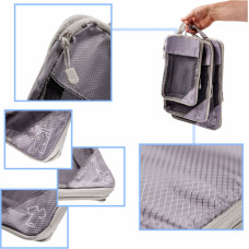 Travel organizers for suitcase for clothes shoes set of 3 pieces gray